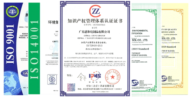 silica solution certification